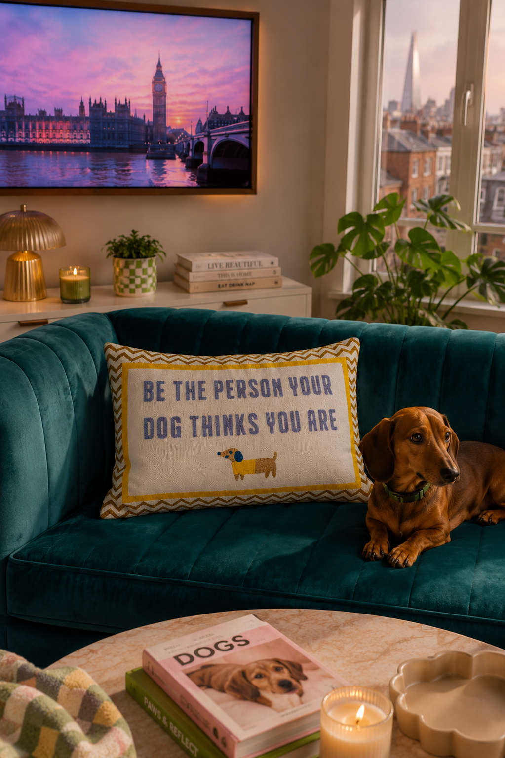 Be The Person Your Dog Thinks You Are Needlepoint Cushion