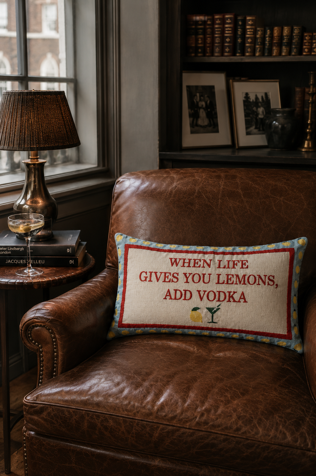 When Life Gives You Lemons Needlepoint Cushion
