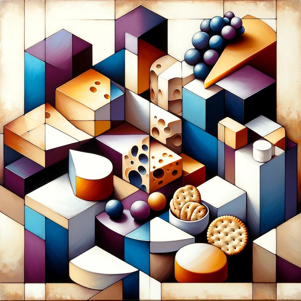 Cheese Platter Geometry Canvas
