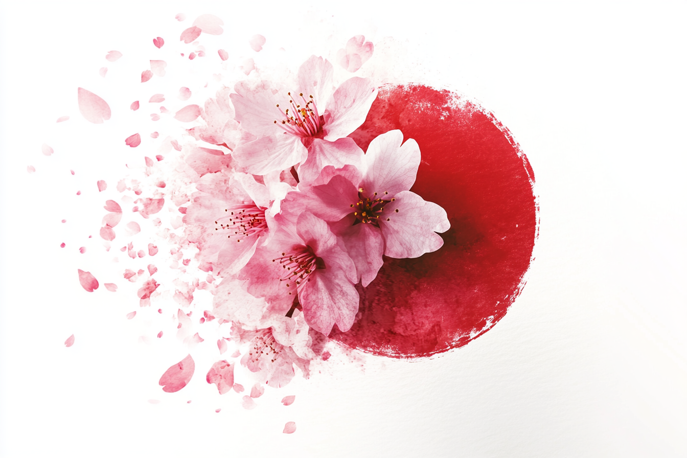 Cherry Blossom Emblem Canvas