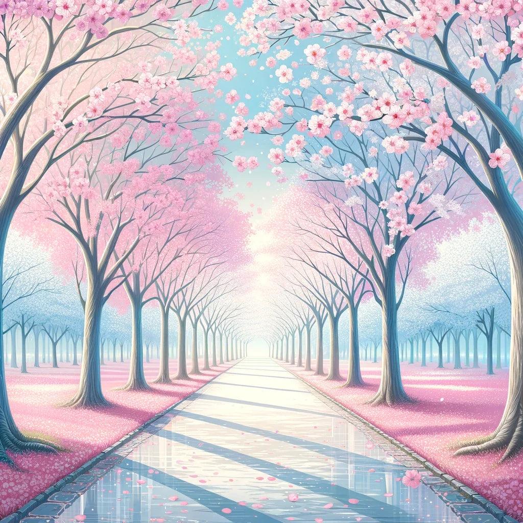 Cherry Blossom Pathway Canvas