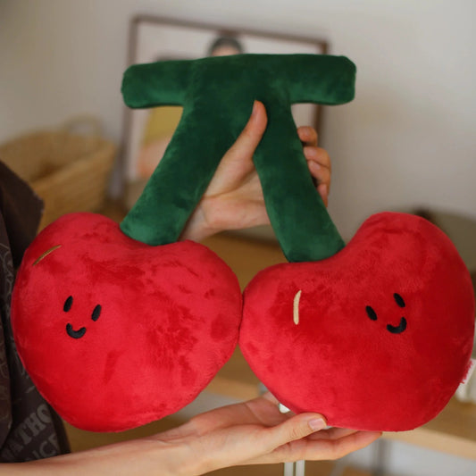 Daily White | Cherry Plush Pillow