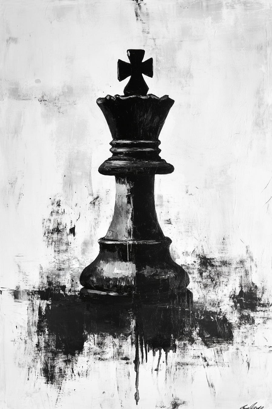 Chessboard Contemplation Canvas