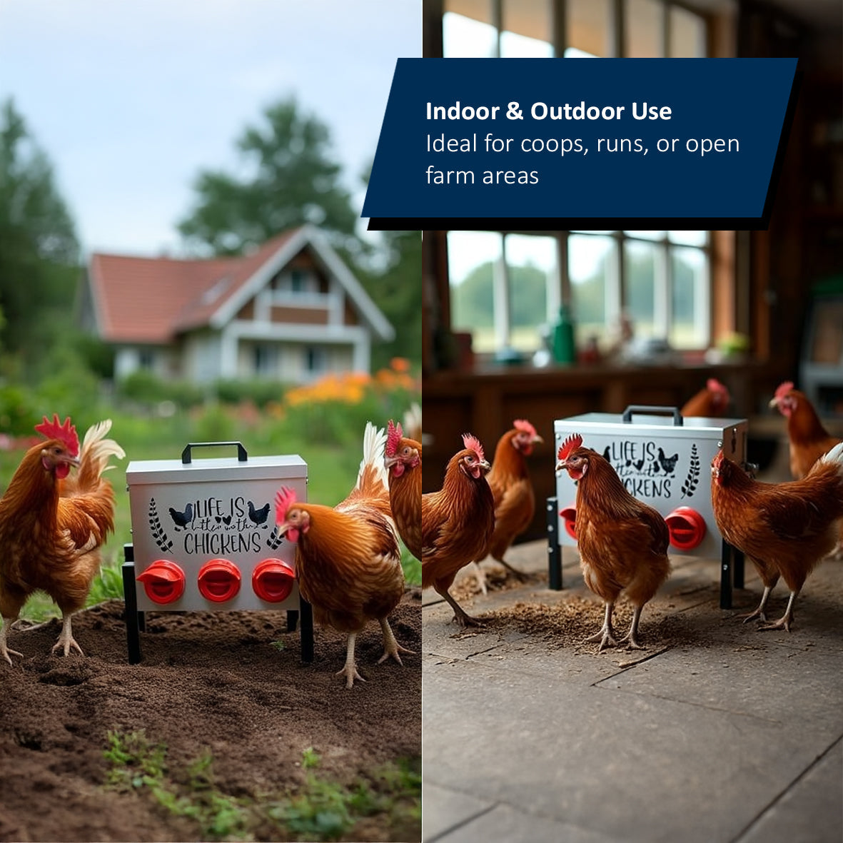 Metal Chicken Feeder – Stylish, Durable & Convenient