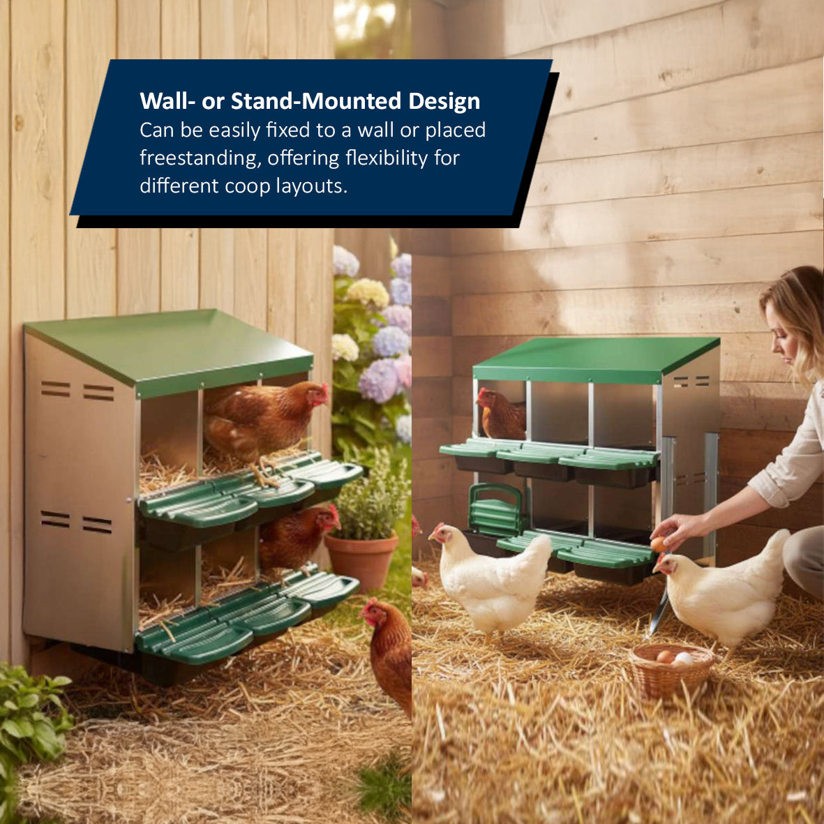 Metal Chicken Nest Box – Sturdy, Hygienic & Organised