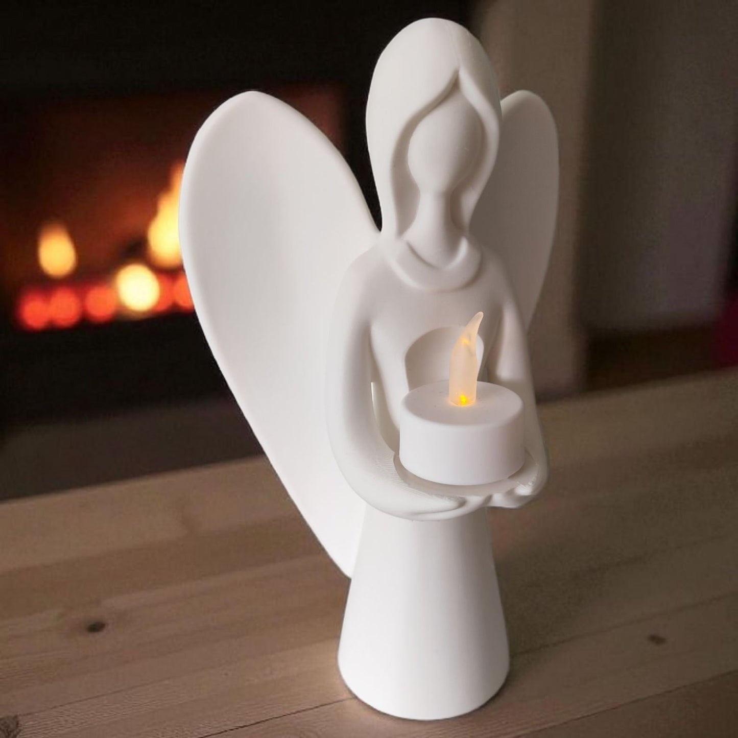 3D Printed Christmas Angel with LED Tealight Holder