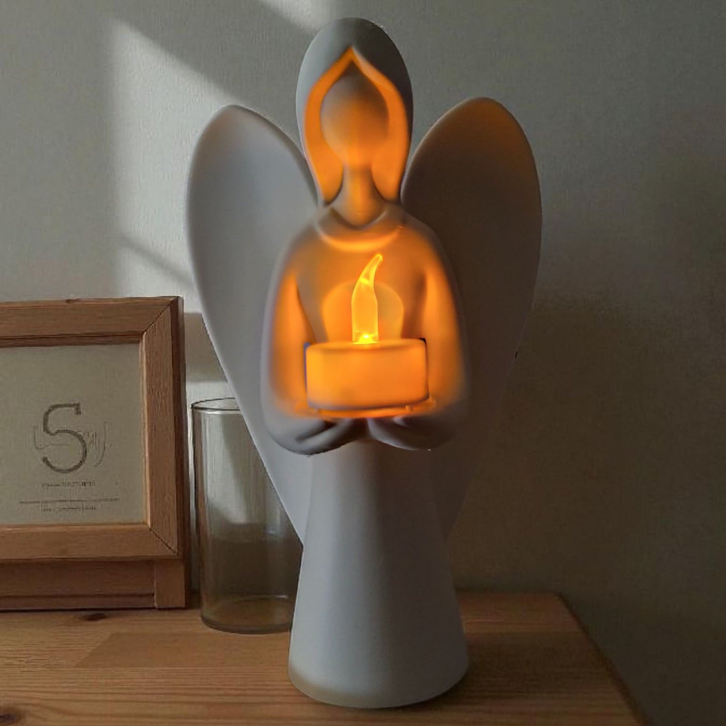 3D Printed Christmas Angel with LED Tealight Holder