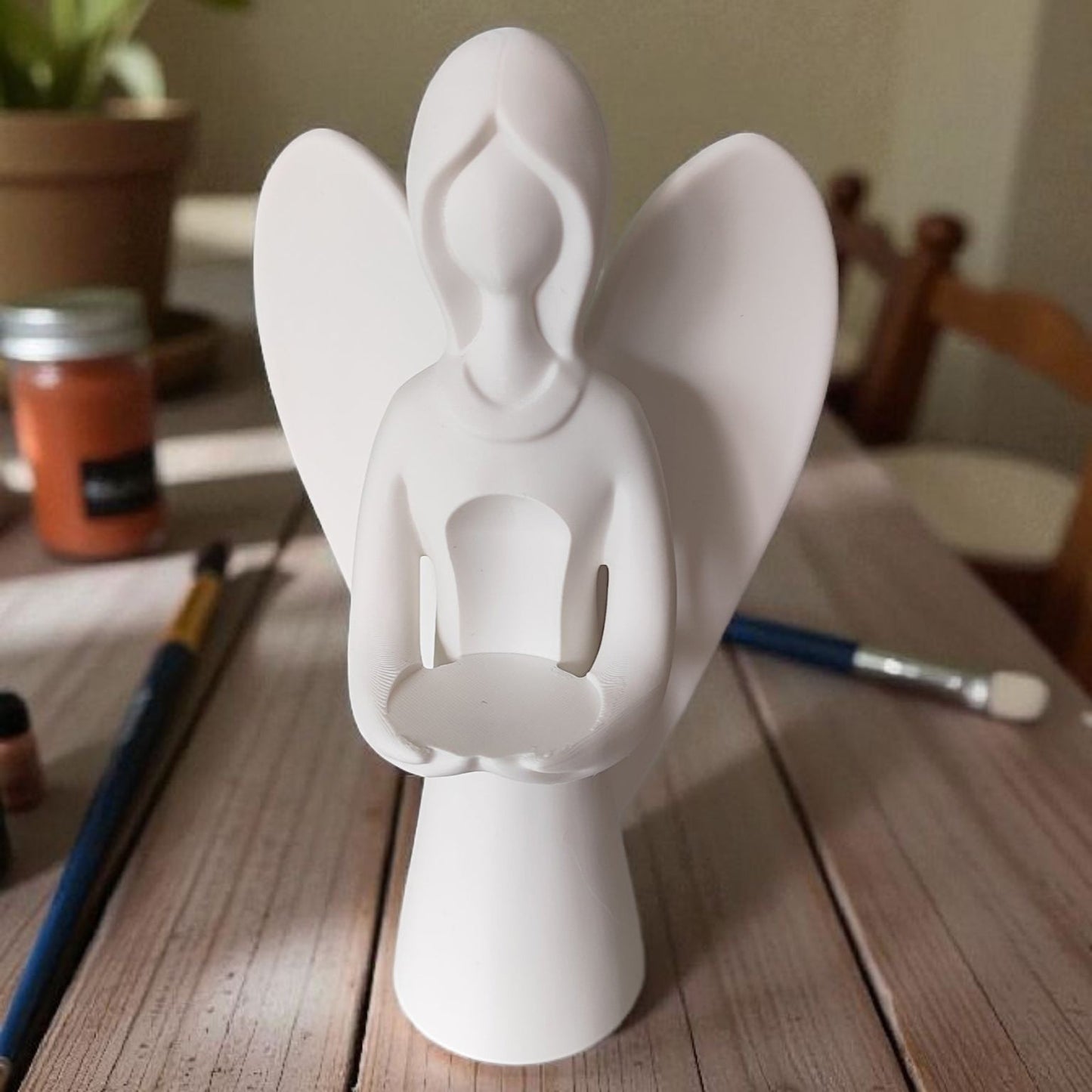 3D Printed Christmas Angel with LED Tealight Holder