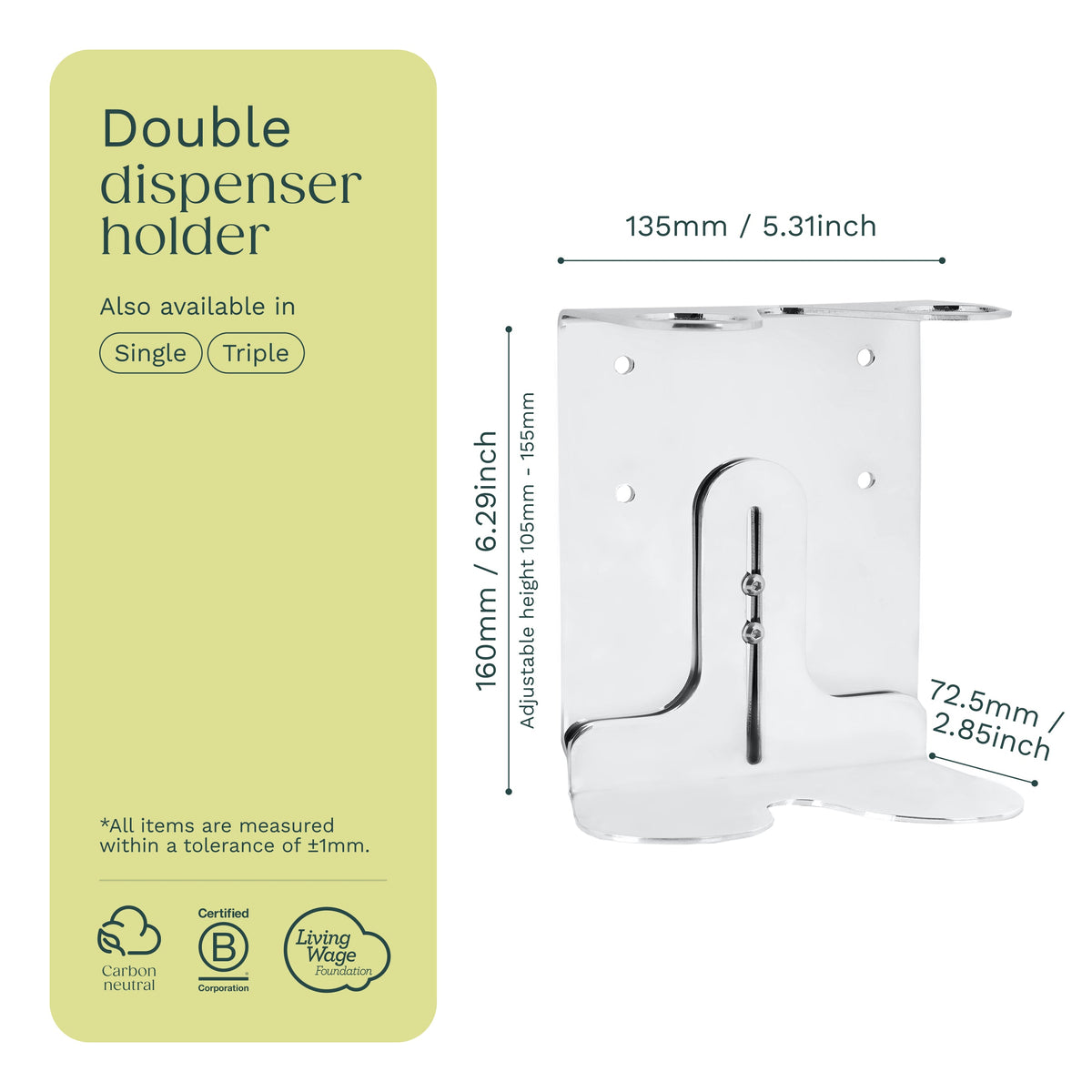 Chrome Double Bottle Holder