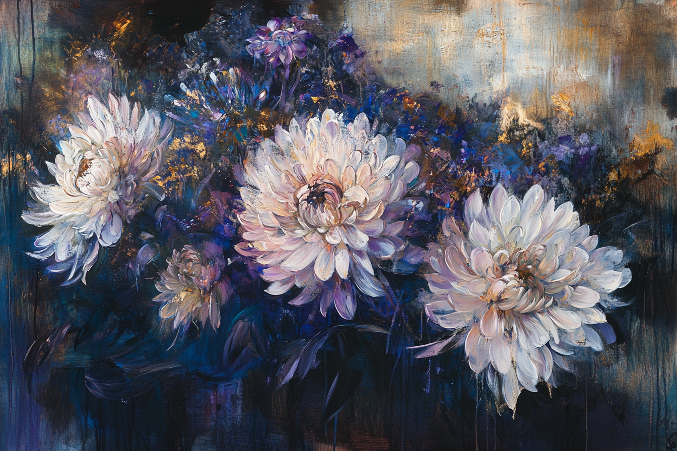 Chrysanthemum Reflection Blanket