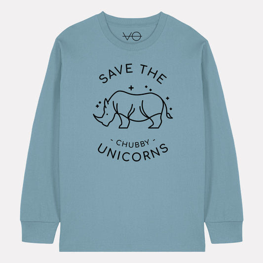 Save The Chubby Unicorns Long Sleeve T-Shirt (Unisex)