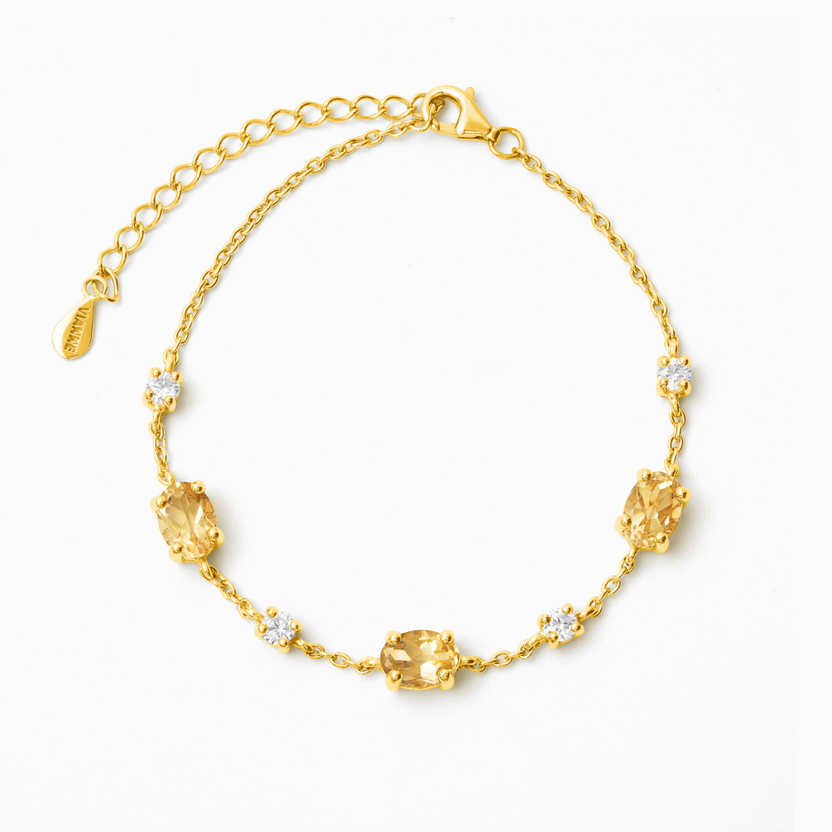 Citrine Bracelet in 18k Gold Vermeil