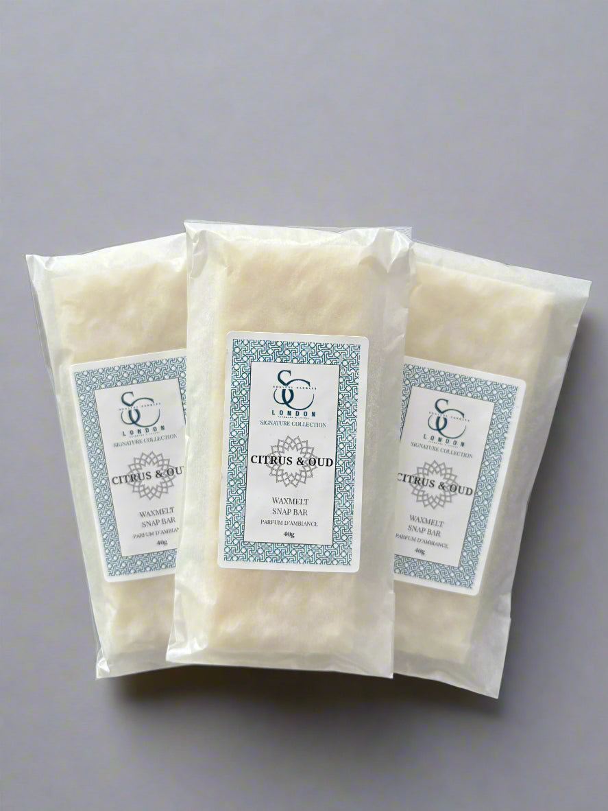 Citrus & Oud Wax Melt Snap Bar (40g) – Luxury Soy Blend