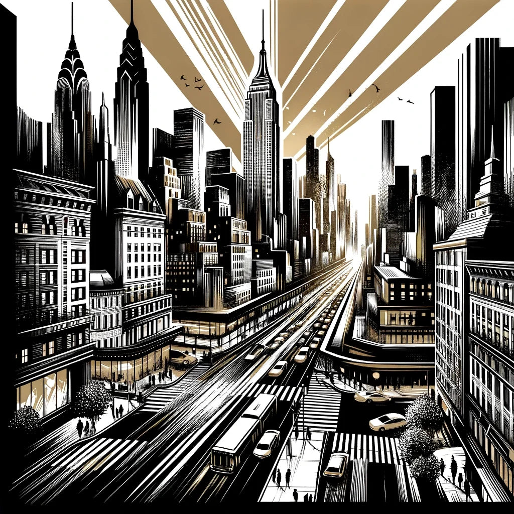 City Pulse: Urban Rhythms Cotton Cushion