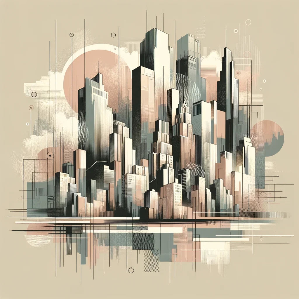 Cityscape Urban Symphony Canvas