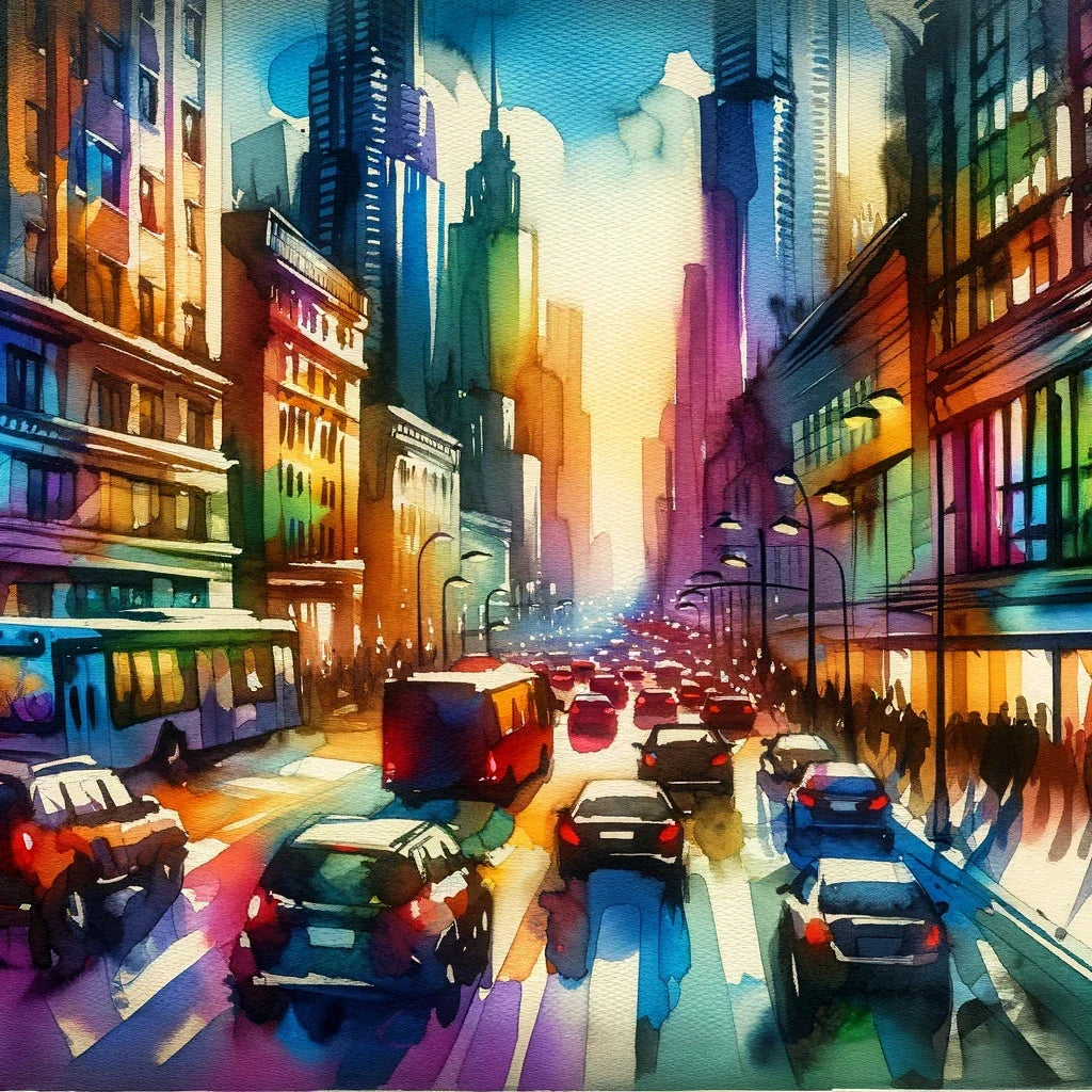 Cityscape Vibrance Canvas