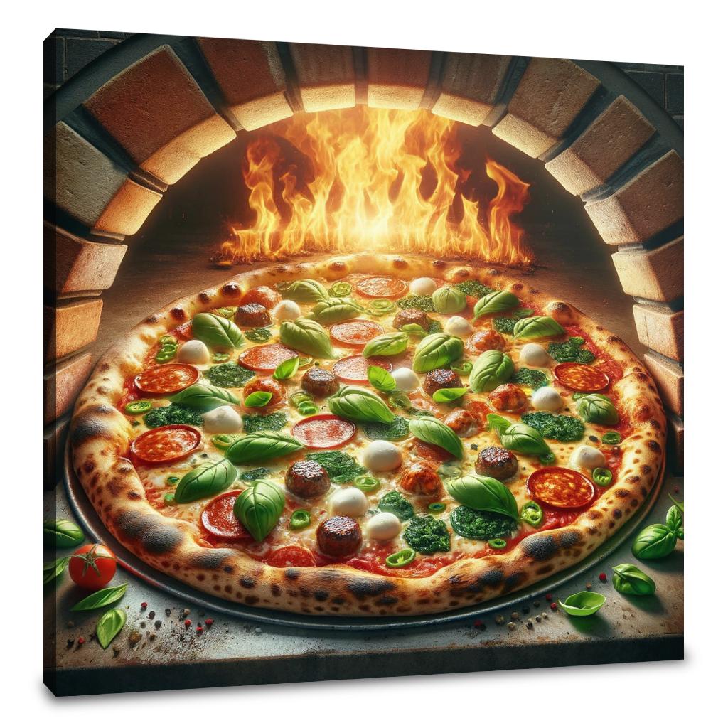 Rustic Italian Pizza Canvas