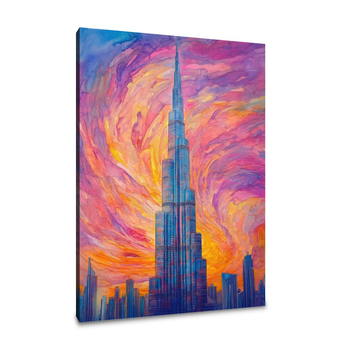 Burj Khalifa Sunset Canvas