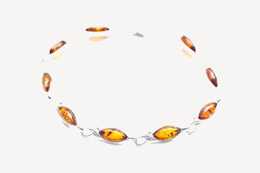Classic Amber Leaf Bracelet
