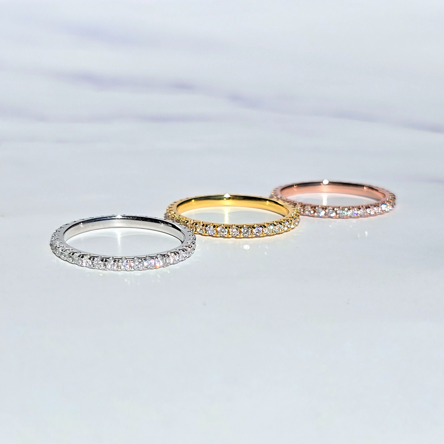 Classic Eternity Ring (1.8 mm) in 18k Rose Gold Vermeil