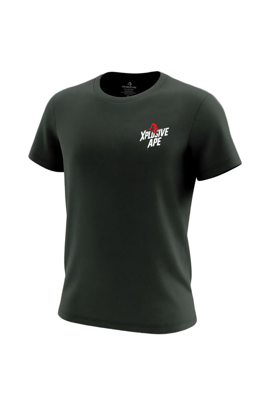 XAPE Classic Stencil Logo X Tech Tee - Forest Green