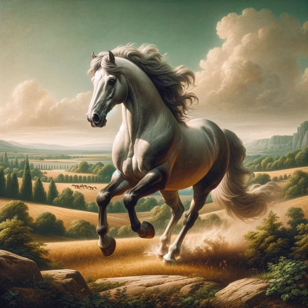 Classical Equestrian Cotton Cushion