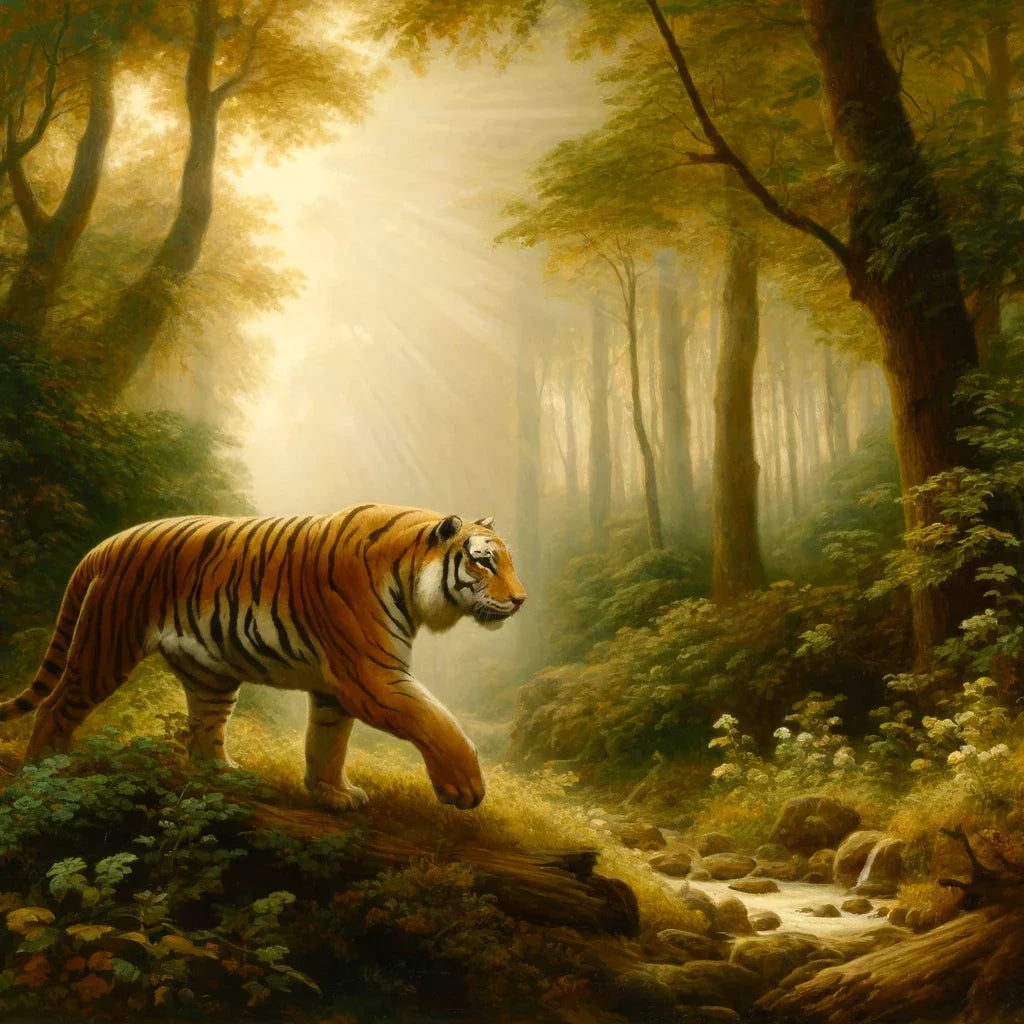 Classical Forest Tiger Canvas