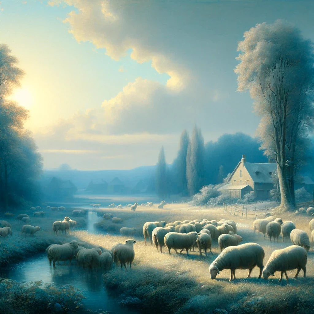Classical Pastoral Sheep Canvas