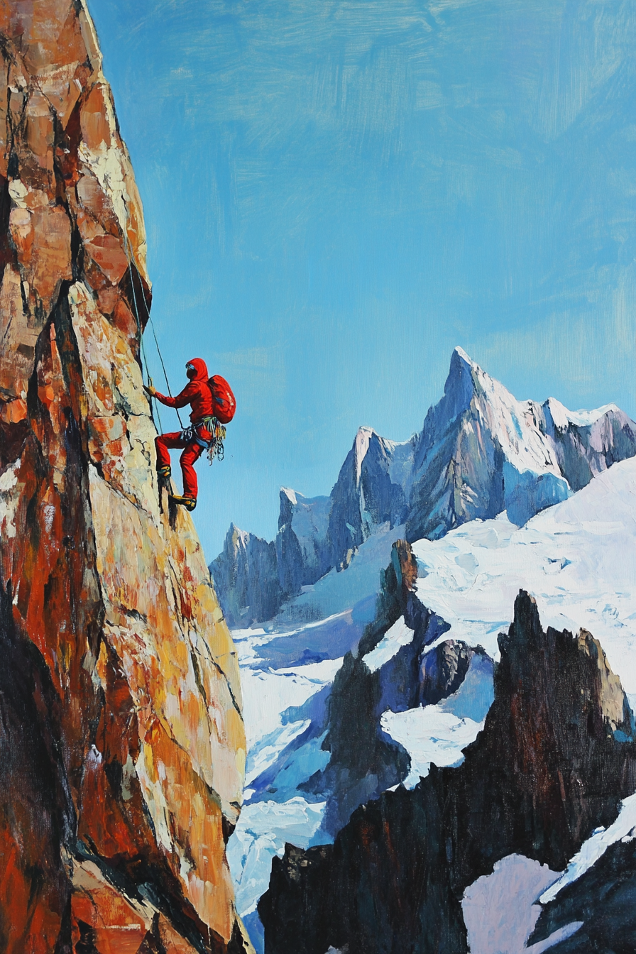 Climber's Ascent Canvas