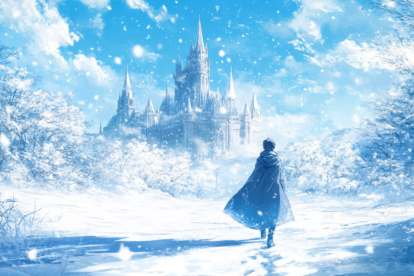 Cloaked Journey Castle Canvas