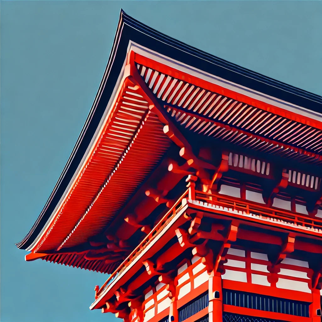 Close-Up Red Temple Canvas