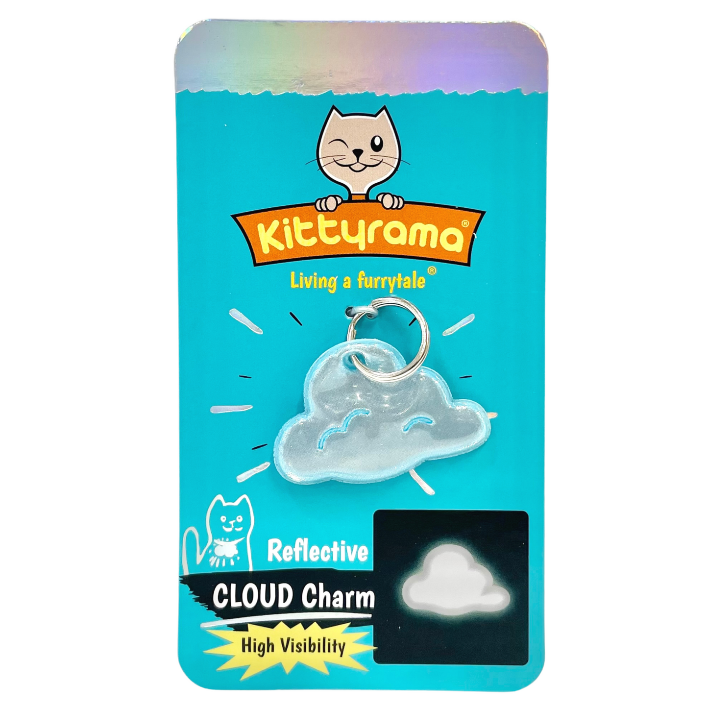KITTYRAMA CLOUD CAT CHARM – Reflective, Safe, High Visibility