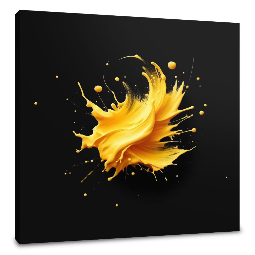 Yellow Burst Canvas