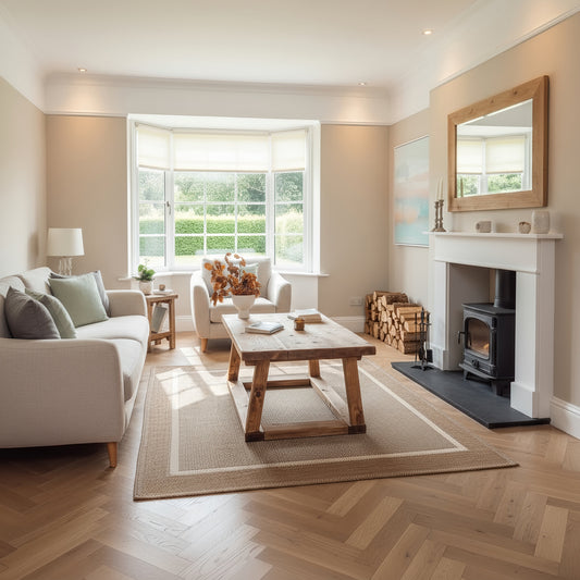 COAV Rustic Wooden Coffee Table