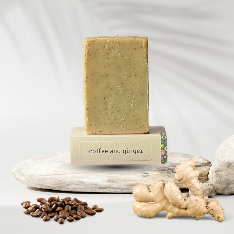 Coffee and Ginger Bar -  Stimulating Shampoo & Exfoliating Soap