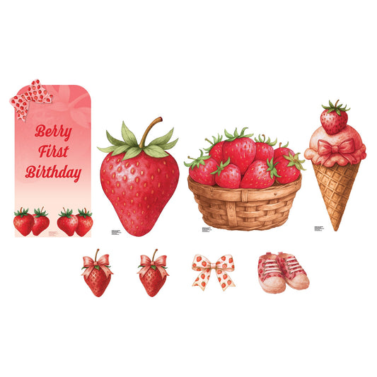SC4857 Berry Birthday Ice Cream Star Mini Bundle – Multi-Function  Cardboard Cutouts Height 65cm