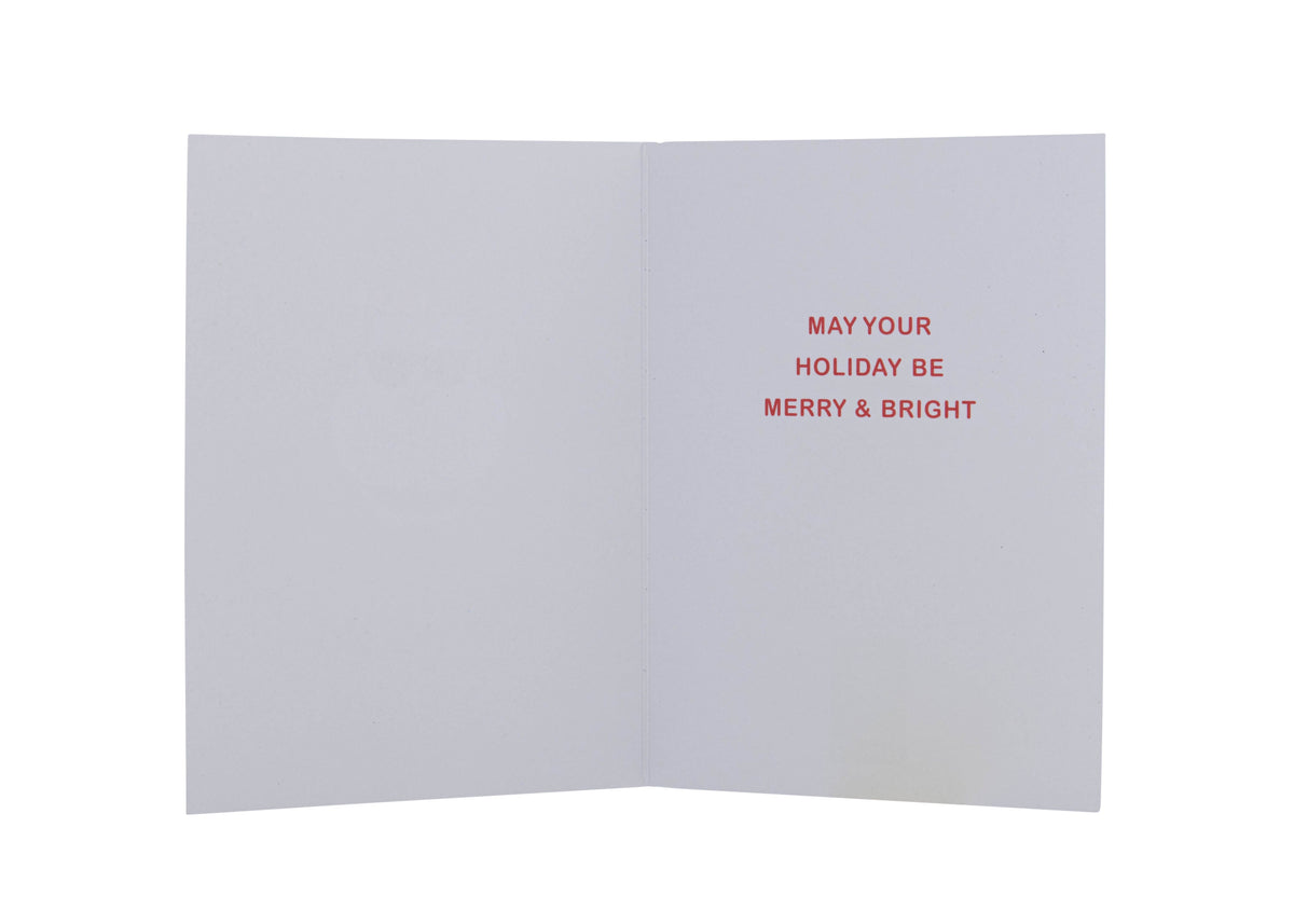 Collins Christmas Cards - Glitter Santa Design - 10 Pack Festive Greeting Cards