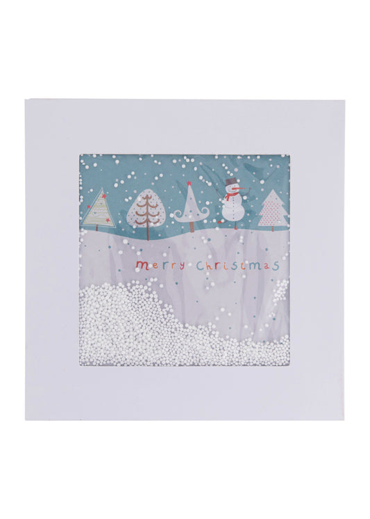 Collins Christmas Cards - Winter Scene with 3D Snow Effect Cover Design - 10 Pack Festive Greeting Cards