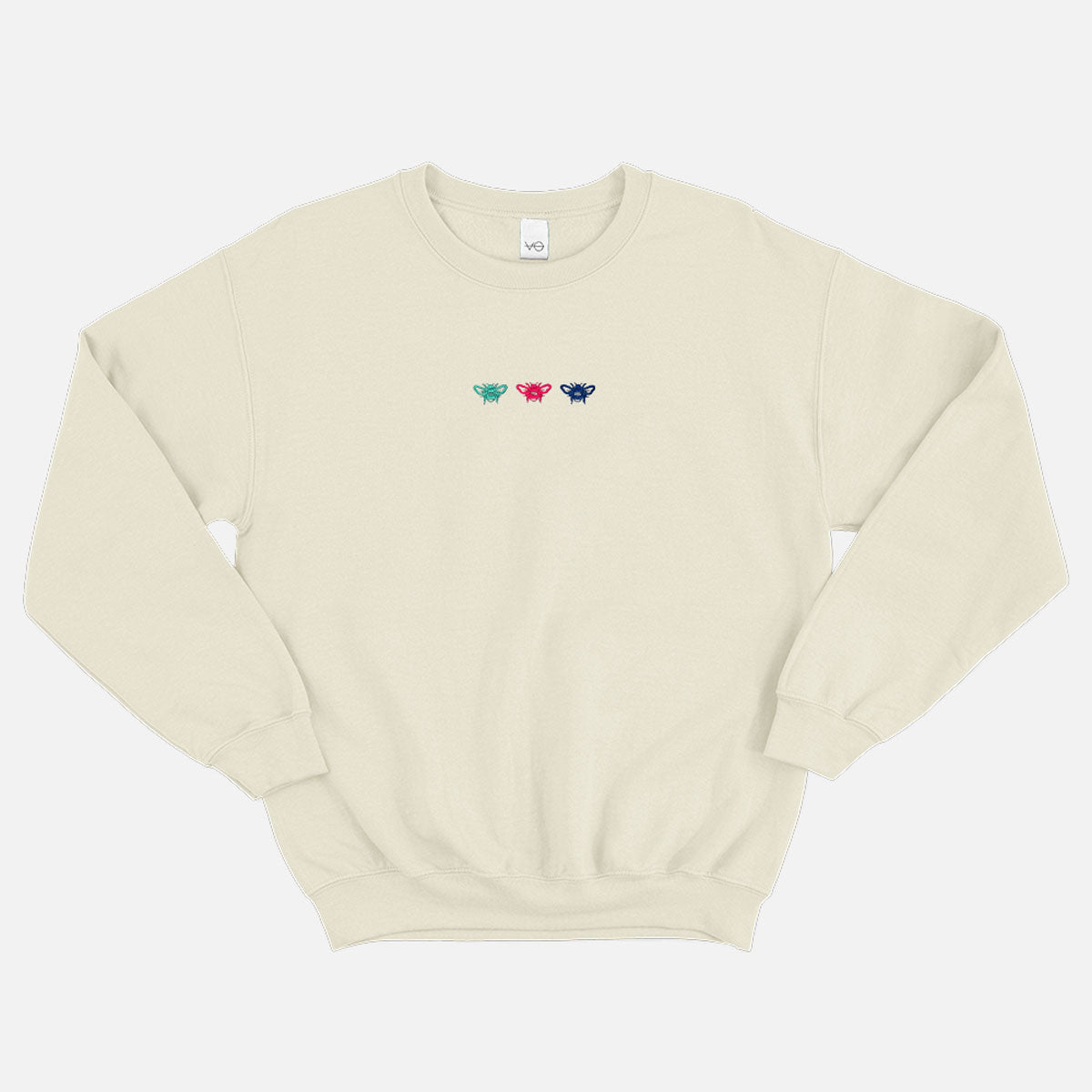 Colourful Bees Embroidered Sweatshirt (Unisex)