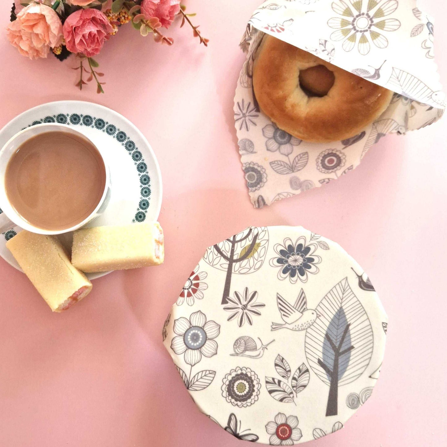 Honey Bee Good Set of 3 Handmade Beeswax Wraps | Scandi