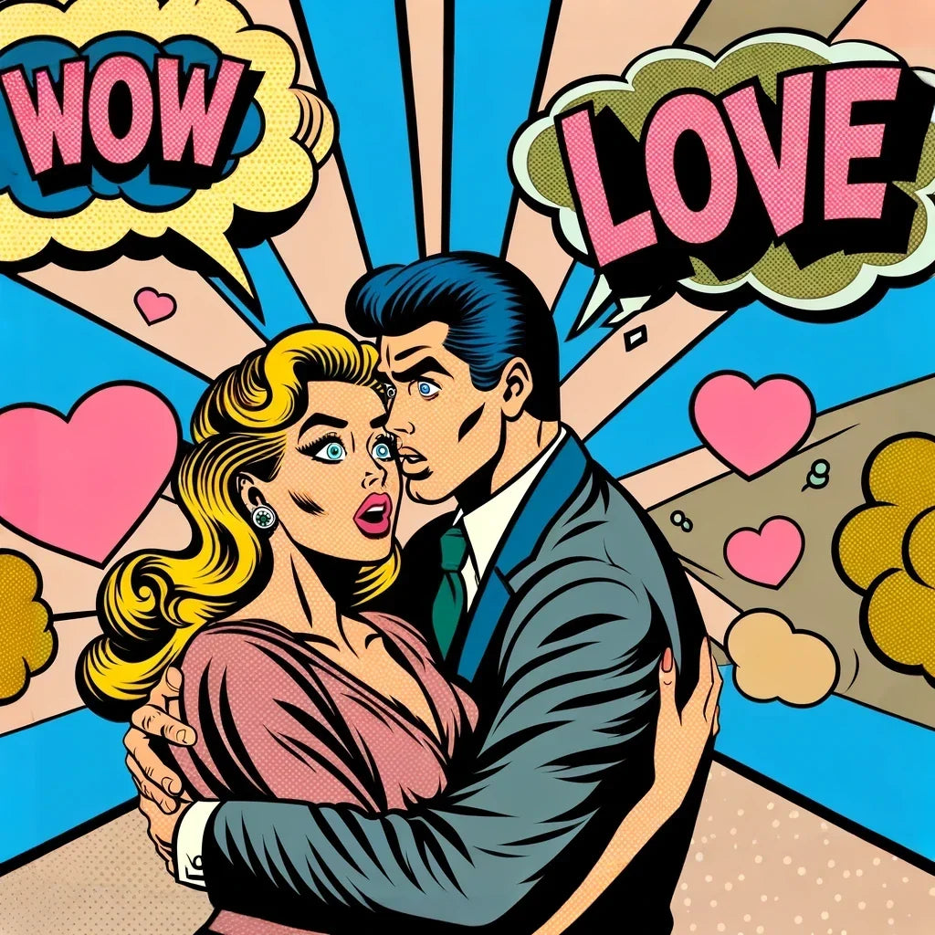 Comic Romance Canvas