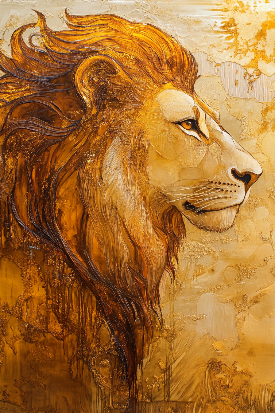 Contemplative Lion Blanket