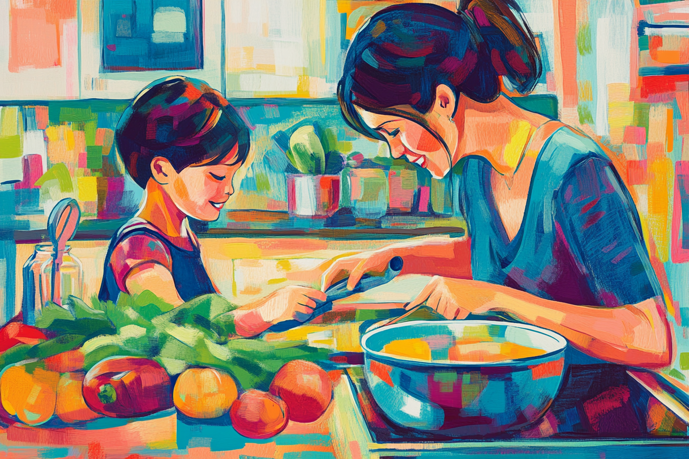 Cooking Together Canvas