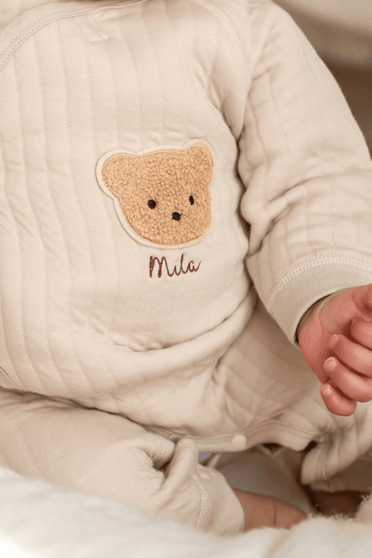 The Teddy Bear Boucle Wrap Baby Grow Romper