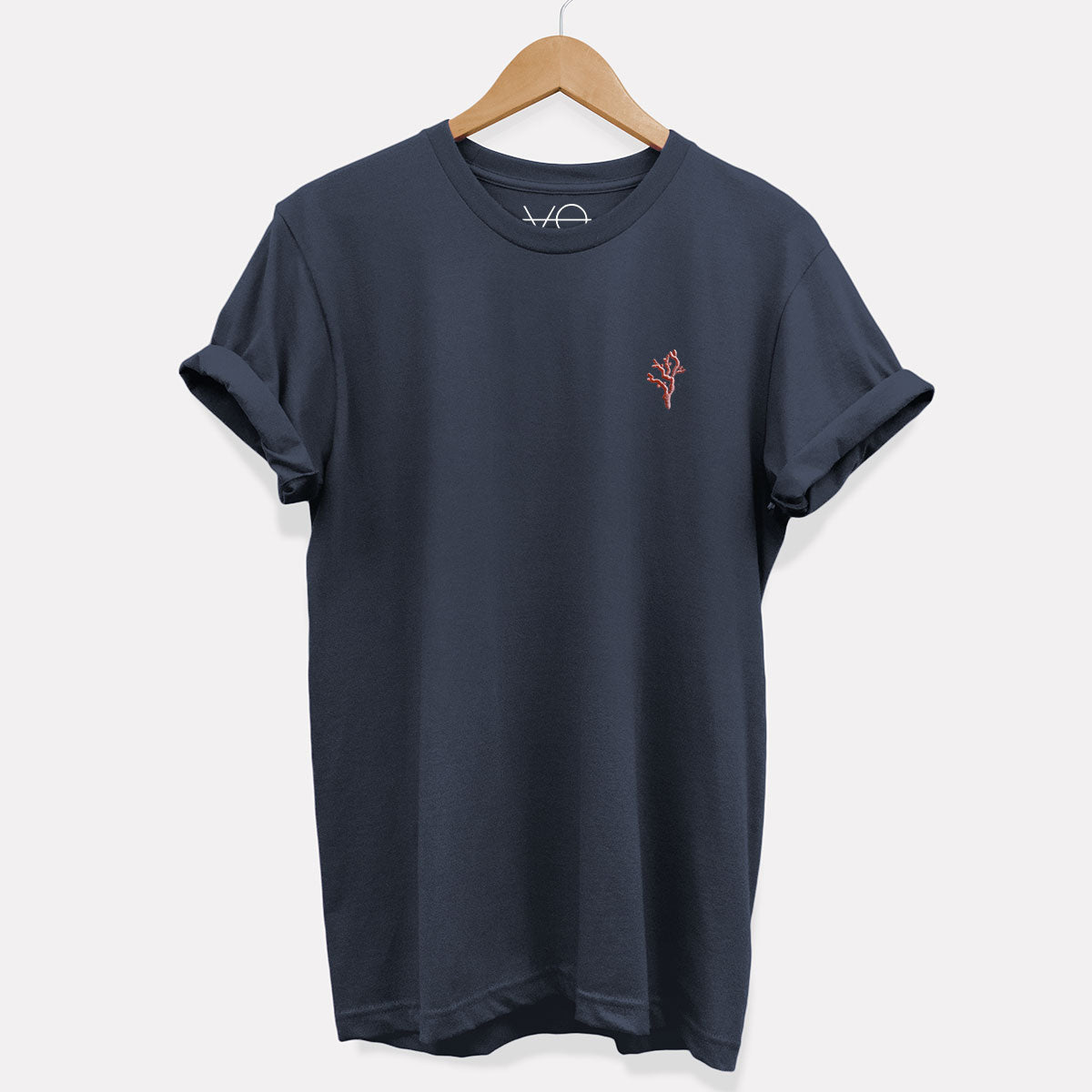 Coral Embroidered T-Shirt (Unisex)