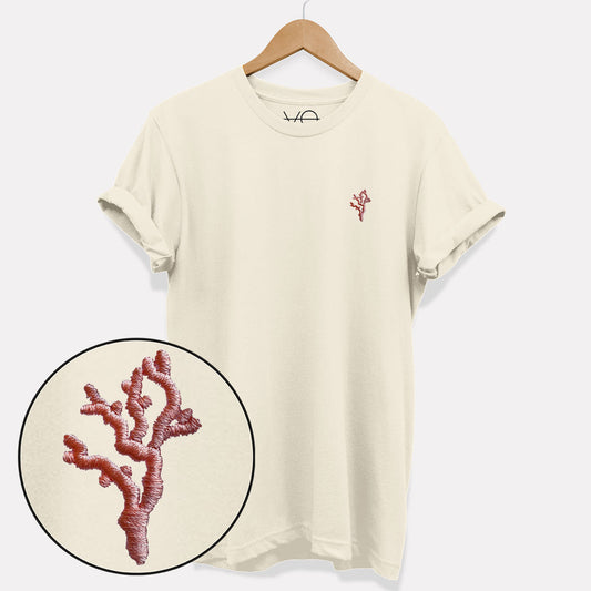 Coral Embroidered T-Shirt (Unisex)
