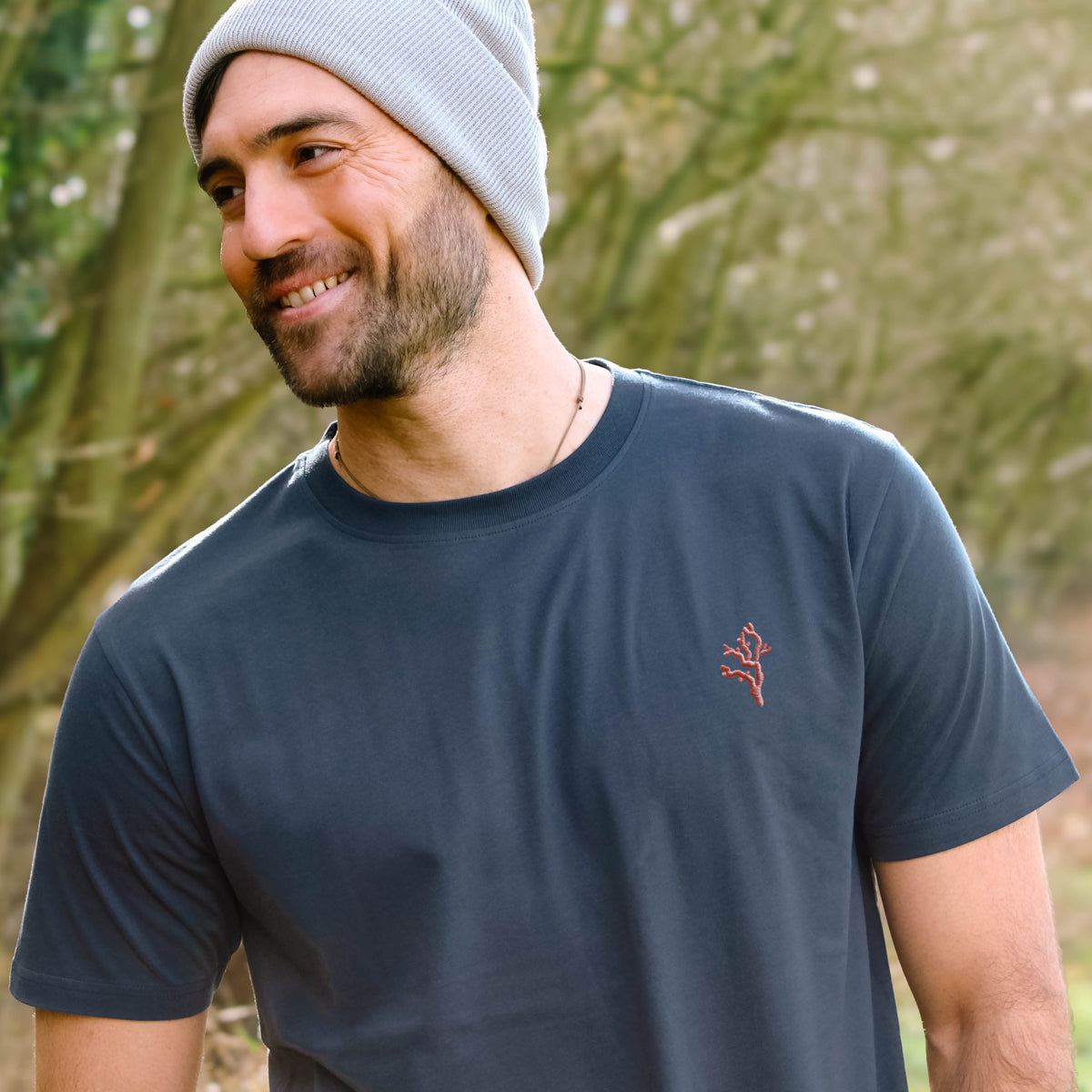 Coral Embroidered T-Shirt (Unisex)