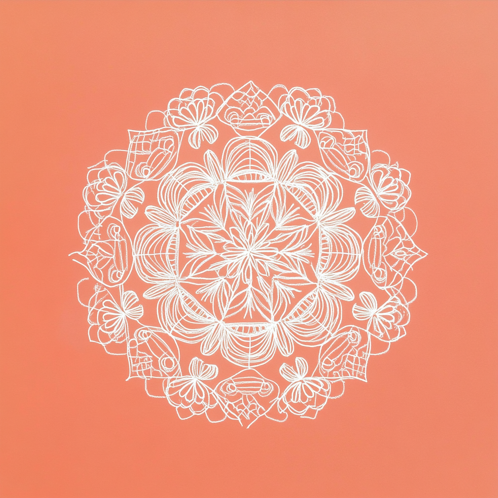 Coral Mandala Cotton Cushion