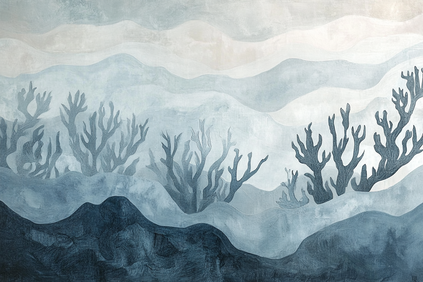 Coral Silhouettes Canvas