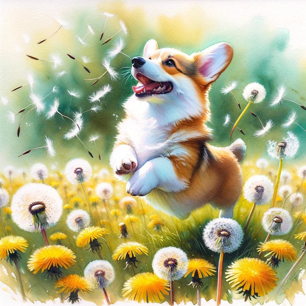 Corgi Whimsy Canvas